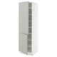 SEKTION Gabinete alto 2 puertas c/estantes, blanco/Havstorp gris claro, 61x61x203 cm