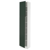 SEKTION Gabinete alto 2 puertas c/estantes, blanco/Havstorp Verde oscuro, 46x37x229 cm