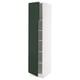 SEKTION Gabinete alto 2 puertas c/estantes, blanco/Havstorp Verde oscuro, 46x61x203 cm