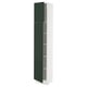 SEKTION Gabinete alto 2 puertas c/estantes, blanco/Havstorp Verde oscuro, 38x37x203 cm