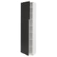 SEKTION Gabinete alto 2 puertas c/estantes, blanco/Nickebo Carbón mate, 61x37x229 cm