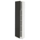SEKTION Gabinete alto 2 puertas c/estantes, blanco/Nickebo Carbón mate, 46x37x203 cm