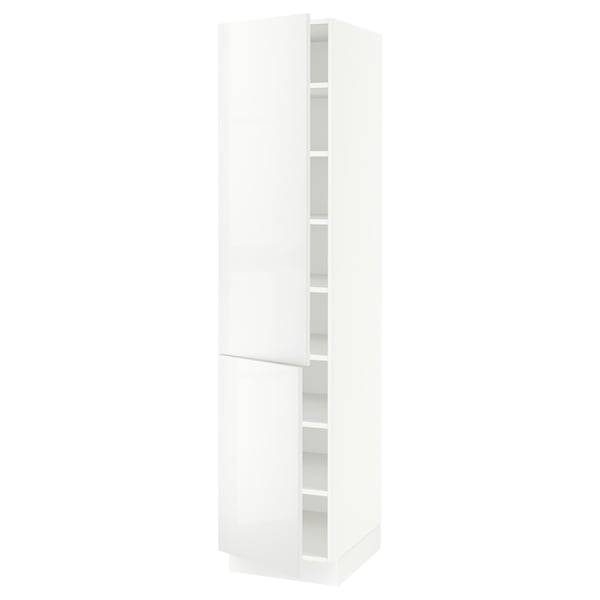 SEKTION Gabinete alto 2 puertas c/estantes, blanco/Ringhult blanco, 46x61x203 cm