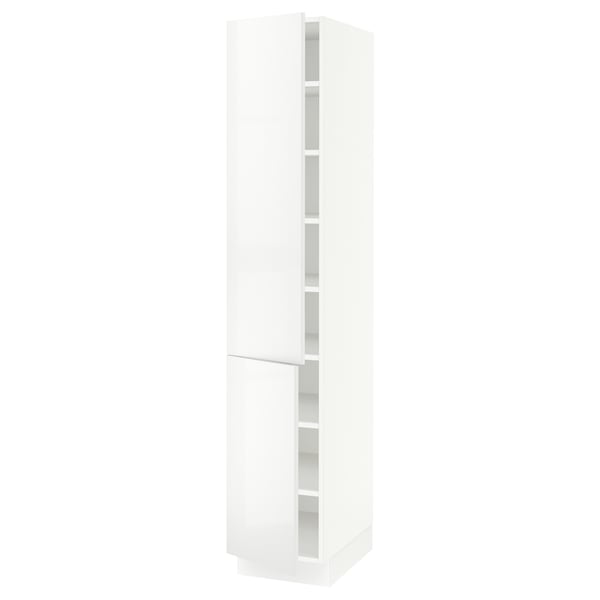 SEKTION Gabinete alto 2 puertas c/estantes, blanco/Ringhult blanco, 38x61x203 cm