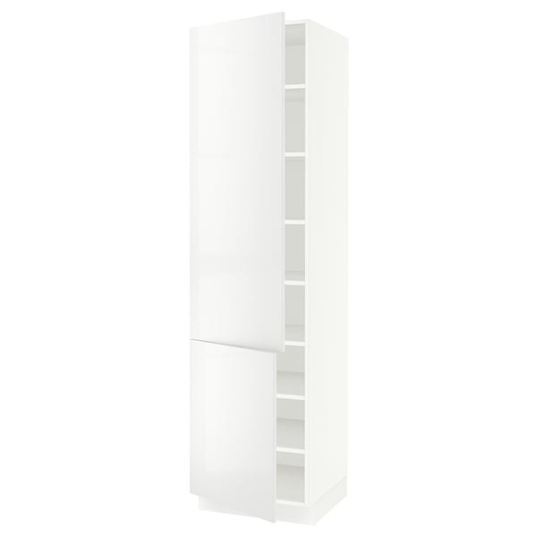 SEKTION Gabinete alto 2 puertas c/estantes, blanco/Ringhult blanco, 61x61x229 cm