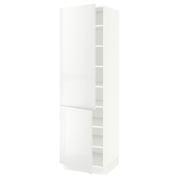 SEKTION Gabinete alto 2 puertas c/estantes, blanco/Ringhult blanco, 61x61x203 cm