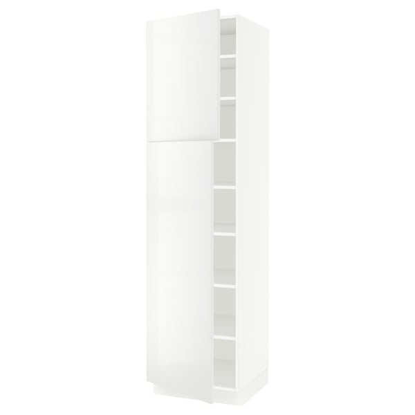SEKTION Gabinete alto 2 puertas c/estantes, blanco/Ringhult blanco, 61x61x229 cm