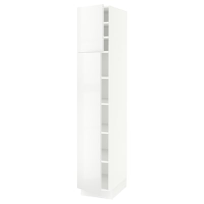 SEKTION Gabinete alto 2 puertas c/estantes, blanco/Ringhult blanco, 38x61x203 cm