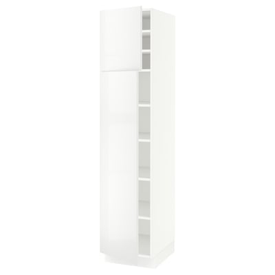 SEKTION Gabinete alto 2 puertas c/estantes, blanco/Ringhult blanco, 46x61x203 cm