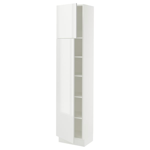 SEKTION Gabinete alto 2 puertas c/estantes, blanco/Ringhult blanco, 46x37x203 cm