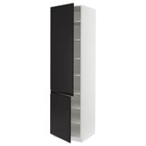 SEKTION Gabinete alto 2 puertas c/estantes, blanco/Upplöv Carbón mate, 61x61x229 cm