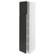 SEKTION Gabinete alto 2 puertas c/estantes, blanco/Upplöv Carbón mate, 46x61x203 cm