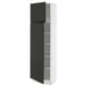 SEKTION Gabinete alto 2 puertas c/estantes, blanco/Upplöv Carbón mate, 61x37x203 cm