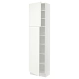 SEKTION Gabinete alto 2 puertas c/estantes, blanco/Vallstena blanco, 61x37x229 cm