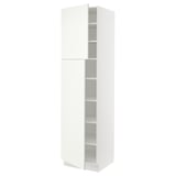 SEKTION Gabinete alto 2 puertas c/estantes, blanco/Vallstena blanco, 61x61x229 cm