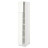 SEKTION Gabinete alto 2 puertas c/estantes, blanco/Vallstena blanco, 38x61x203 cm