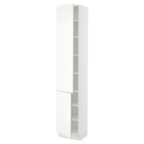 SEKTION Gabinete alto 2 puertas c/estantes, blanco/Vallstena blanco, 46x37x229 cm
