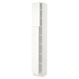 SEKTION Gabinete alto 2 puertas c/estantes, blanco/Vallstena blanco, 38x37x229 cm