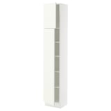 SEKTION Gabinete alto 2 puertas c/estantes, blanco/Vallstena blanco, 38x37x203 cm