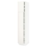 SEKTION Gabinete alto 2 puertas c/estantes, blanco/Veddinge blanco, 38x61x203 cm