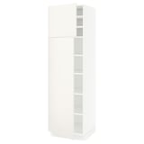 SEKTION Gabinete alto 2 puertas c/estantes, blanco/Veddinge blanco, 61x61x203 cm