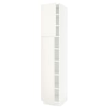 SEKTION Gabinete alto 2 puertas c/estantes, blanco/Veddinge blanco, 46x61x229 cm