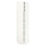 SEKTION Gabinete alto 2 puertas c/estantes, blanco/Veddinge blanco, 46x61x203 cm
