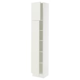 SEKTION Gabinete alto 2 puertas c/estantes, blanco/Veddinge blanco, 38x37x203 cm