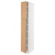 SEKTION Gabinete alto 2 puertas c/estantes, blanco/Vedhamn roble, 38x61x229 cm