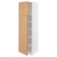 SEKTION Gabinete alto 2 puertas c/estantes, blanco/Vedhamn roble, 61x61x203 cm