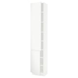 SEKTION Gabinete alto 2 puertas c/estantes, blanco/Voxtorp blanco mate, 46x37x229 cm