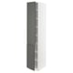 SEKTION Gabinete alto 2 puertas c/estantes, blanco/Voxtorp gris oscuro, 38x61x203 cm