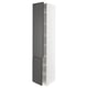 SEKTION Gabinete alto 2 puertas c/estantes, blanco/Voxtorp gris oscuro, 46x61x229 cm
