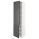 SEKTION Gabinete alto 2 puertas c/estantes, blanco/Voxtorp gris oscuro, 61x61x229 cm