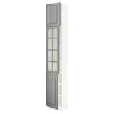SEKTION Gabinete alto 3 puertas, blanco/Bodbyn gris, 38x37x229 cm