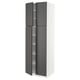 SEKTION Gabinete alto 4 puertas c/estantes, blanco/Voxtorp gris oscuro, 76x61x229 cm