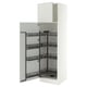 SEKTION Gabinete alto c/despensa extraíble, blanco/Aspudden gris claro, 61x61x203 cm