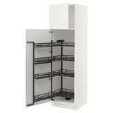 SEKTION Gabinete alto c/despensa extraíble, blanco/Axstad blanco mate, 61x61x203 cm