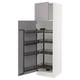 SEKTION Gabinete alto c/despensa extraíble, blanco/Bodbyn gris, 61x61x203 cm