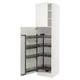 SEKTION Gabinete alto c/despensa extraíble, blanco/Bodbyn hueso, 61x61x229 cm