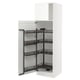 SEKTION Gabinete alto c/despensa extraíble, blanco Enköping/blanco efecto madera, 61x61x203 cm