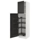 SEKTION Gabinete alto c/despensa extraíble, blanco/Upplöv Carbón mate, 61x61x229 cm