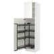 SEKTION Gabinete alto c/despensa extraíble, blanco/Vallstena blanco, 61x61x229 cm