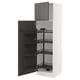 SEKTION Gabinete alto c/despensa extraíble, blanco/Voxtorp gris oscuro, 61x61x203 cm