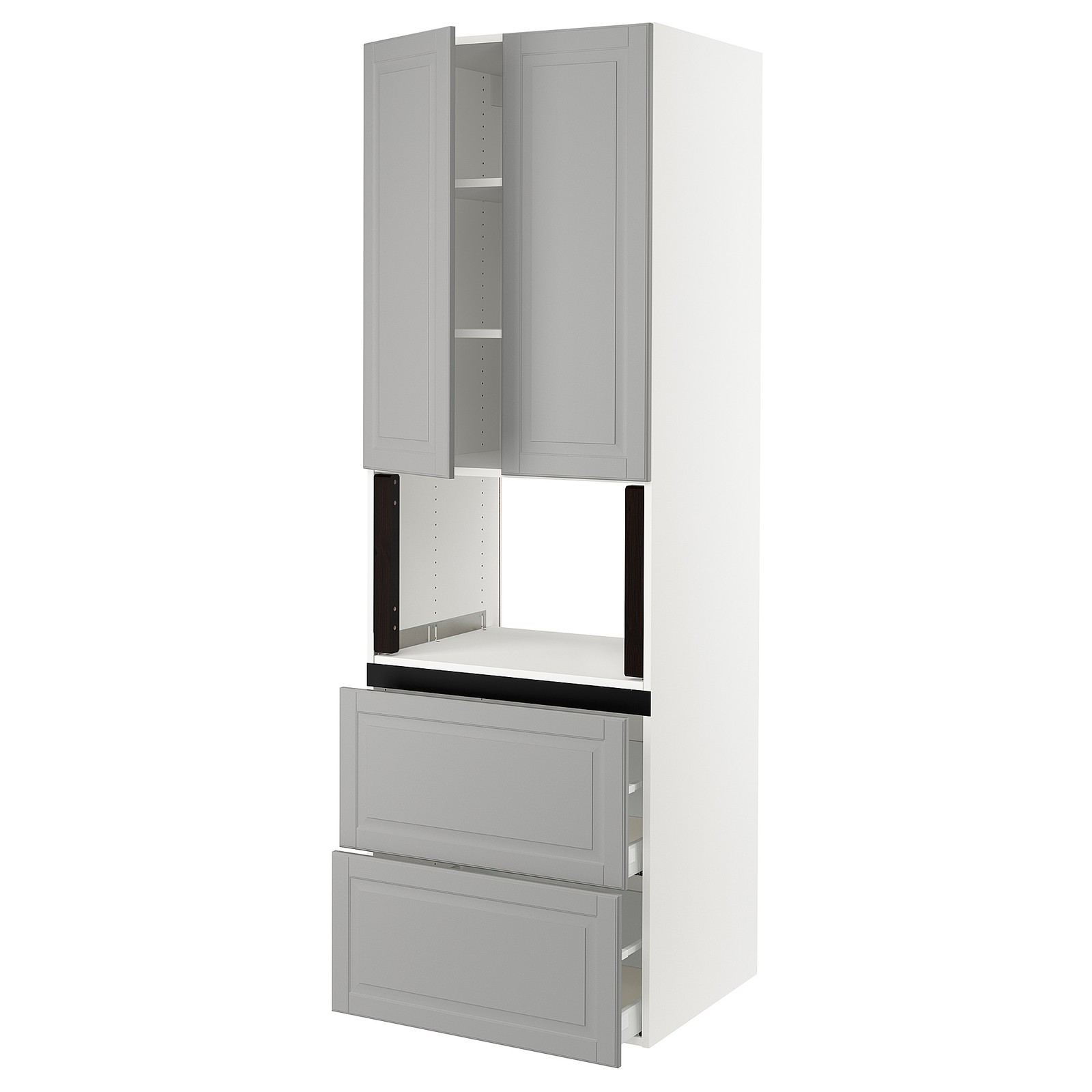 SEKTION Gabinete alto para microondas - blanco/Bodbyn gris - IKEA