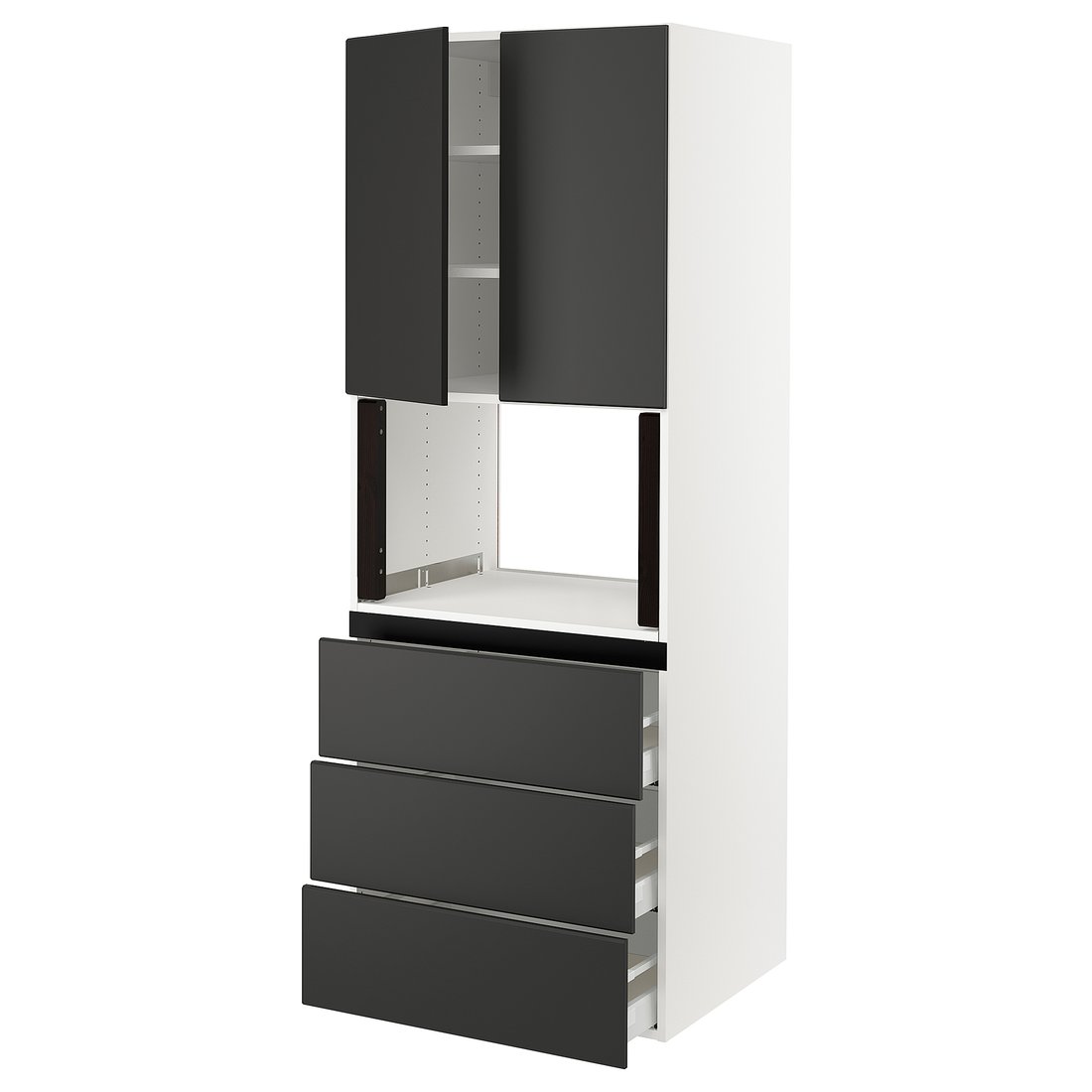 SEKTION Gabinete alto para microondas - blanco/Kungsbacka carbón - IKEA