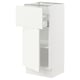 SEKTION Gabinete bajo 1 puerta 1 cajón, blanco/Vallstena blanco, 38x37x76 cm