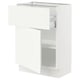 SEKTION Gabinete bajo 1 puerta 1 cajón, blanco/Vallstena blanco, 61x37x76 cm