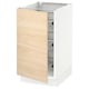 SEKTION Gabinete bajo 1 puerta c/canasta, blanco/Askersund efecto fresno claro, 46x61x76 cm