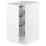 SEKTION Gabinete bajo 1 puerta c/canasta, blanco/Axstad blanco mate, 46x61x76 cm